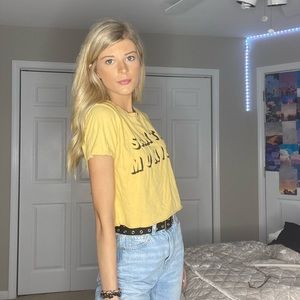 Santa Monica yellow crop top